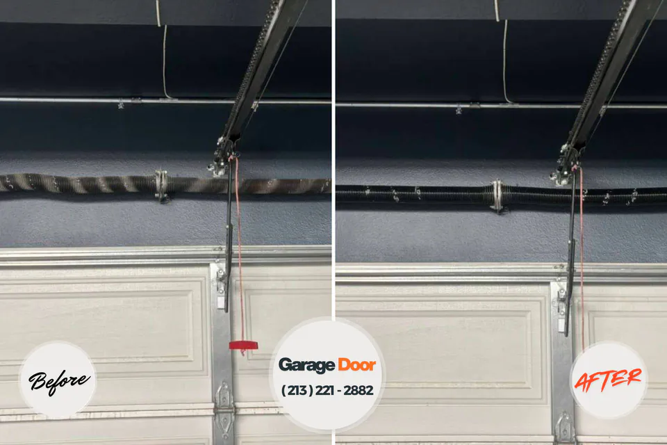 Before and after: garage door repair Hallsville, MO